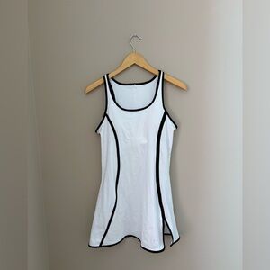 Born White athletic dress with Black Trim size L